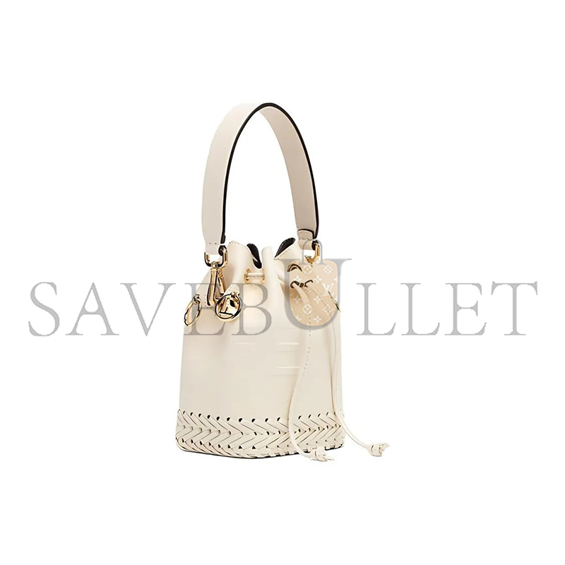 F**di mini mon tresor white bucket bag 8bs010agv0f0k7e (20*15*11cm)